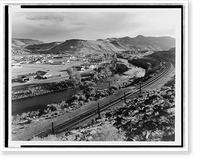 Historic Framed Print, [Houses built on flood plain at sunset, Truckee River, Lockwood, Nevada],  17-7/8" x 21-7/8"