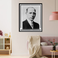 Frank Hague, bust portrait, facing right.Ira L. Hill's Studio, New York City. Classic, Vintage Print