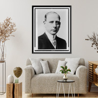 Frank Hague, bust portrait, facing right.Ira L. Hill's Studio, New York City. Classic, Vintage Print