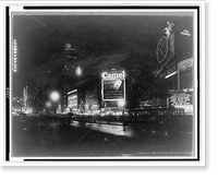 Historic Framed Print, Times Sq. So.(?) at night,  17-7/8" x 21-7/8"