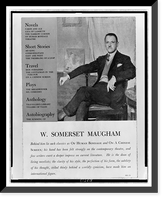 Historic Framed Print, [W. Somerset Maugham, full-length portrait, seated, facing front],  17-7/8" x 21-7/8"
