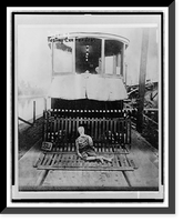 Streetcars - testing devices for saving lives on car fenders, Vintage Wall Art