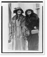 Miss Ruth Malcomson of Phila., the Miss America of 1924, and her mother, Mrs. Augusta Malcomson, at the White House visiting President Coolidge, Vintage Print