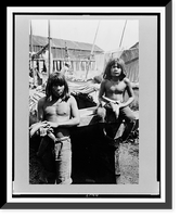 Panama - San Blas. Native Indians at beach market, Vintage Print