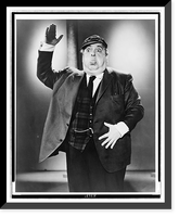 A scene from the television production, An Evening with Zero Mostel, showing Zero Mostel standing, facing front, making a funny face, Vintage Poster