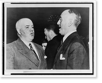 J. Parnell Thomas (left) conferring with film director Jack L. Warner (right) after a House Un-American Activities Committee hearing, Vintage Print