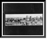 Historic Framed Print, Dallas - Oak Cliff Viaduct, Dallas, Texas,  17-7/8" x 21-7/8"