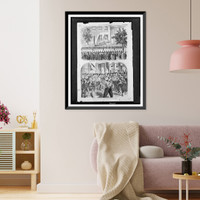 Presentation of colors to the Garibaldi Zouaves, New York, May, 1861 The Garibaldi Zouaves on the double-quick in Broadway, Vintage Wall Art
