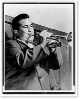 Sonny Berman, half-length portrait, facing right, playing trumpet.photo by Albert A. Freeman, Vintage Wall Art