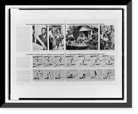 Two-page spread of a LOOK magazine article titled Baseball's First Negro: The Dodgers sign Jackie Robinson. First breach in game's racial barrier"", Vintage Print