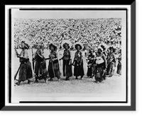 Women dancers enter Baudouin stadium, Leopoldville, Congo, for festivities celebrating Congo's independence, Antique Poster
