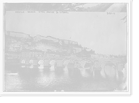 Historic Framed Print, Namur .  Bridge over Meuse and Citadel,  17-7/8" x 21-7/8"
