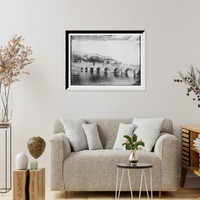 Historic Framed Print, Namur .  Bridge over Meuse and Citadel,  17-7/8" x 21-7/8"