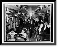 Portland (Oregon) evacuation. Scene in railroad car on evacuation day, Historic Reproduction