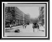 The sidewalks of New York. Where Al Smith played as a child. Humble Oliver Street as it is today, Vintage Wall Art