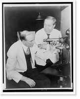 Dr. Frederick Albert Cook (left) and Dr. P.F. (i.e. F.P.) Thompson in his Chicago laboratory Classic, Antique Wall Art