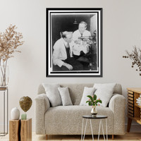 Dr. Frederick Albert Cook (left) and Dr. P.F. (i.e. F.P.) Thompson in his Chicago laboratory Classic, Antique Wall Art