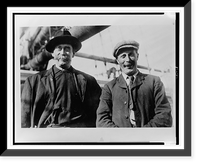 Robert E. Peary (left) and Robert A. Bartlett, half-length portrait, facing front, on the ship Roosevelt at Battle Harbor, Labrador, after Peary's discovery of the North Pole Timeless Wall Art Pr