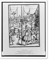 Book illustration, showing people at fair(?), Germany.E.P, Antique Print