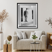 Historic Framed Print, [Male pilot in uniform],  17-7/8" x 21-7/8"