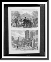 Scene in Printing-House Square, New York City Elevated railway in Greenwich Street, New York City.sketched by Stanley Fox. Classic, Vintage Poster