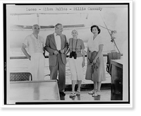 Henry Luce, Allen Dulles, Clare Boothe Luce, and Billie Cassady, (left to right) aboard the boat NIKI".taken by Air Attache Col. Emmett Cassady.", Vintage Print