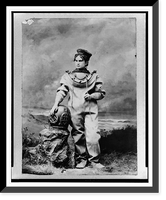 Historic Framed Print, [Sarah Bernhardt, full-length portrait, standing, facing slightly left, in sea-diving costume as The Ocean Empress"]",  17-7/8" x 21-7/8"