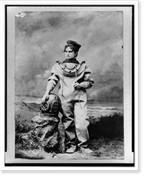 Historic Framed Print, [Sarah Bernhardt, full-length portrait, standing, facing slightly left, in sea-diving costume as The Ocean Empress"]",  17-7/8" x 21-7/8"