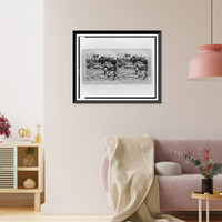 Historic Framed Print, Galveston disaster, getting a dead body from the ruins,  17-7/8" x 21-7/8"