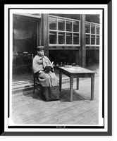 Antique Photo Print - New York City - The sitting-out bag used in open