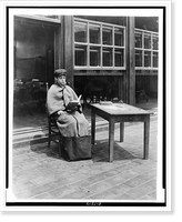 Antique Photo Print - New York City - The sitting-out bag used in open