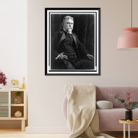 James Wallace Van Cleave, three-quarters length portrait, facing slightly right, seated, Antique Print