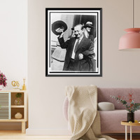 Historic Framed Print, Explorer leaves prison,  17-7/8" x 21-7/8"