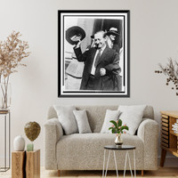 Historic Framed Print, Explorer leaves prison,  17-7/8" x 21-7/8"