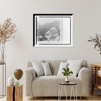 Historic Framed Print, Beautiful villas and roadways - from highest point above Hong Kong - 2,  17-7/8" x 21-7/8"