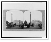 Historic Framed Print, Nelson Column, Trafalgar Square, London, England,  17-7/8" x 21-7/8"