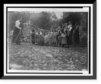 Frances Benjamin Johnston photographing a group of people, mostly children, in Europe, Antique Wall Art