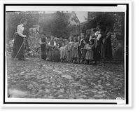 Frances Benjamin Johnston photographing a group of people, mostly children, in Europe, Antique Wall Art