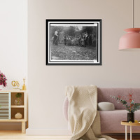 Frances Benjamin Johnston photographing a group of people, mostly children, in Europe, Antique Wall Art