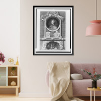 Historic Framed Print, Henricus I. Rex.desig. et sculpt. G. Vertue.,  17-7/8" x 21-7/8"
