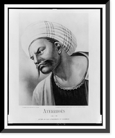Averro&euml;s, head-and-shoulders portrait, facing left.Synnberg Photo-gravure Co., Chicago, Vintage Poster