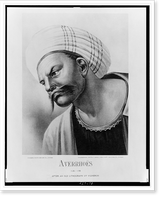 Averro&euml;s, head-and-shoulders portrait, facing left.Synnberg Photo-gravure Co., Chicago, Vintage Poster