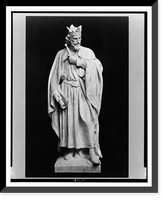 Full-length statue by Daniel Chester French, of Edward I, King of England, standing, facing slightly right, Antique Wall Art