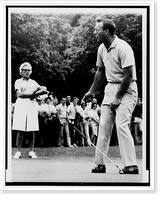 Arnold Palmer, grimacing after missing a putt at the Thunderbird Classic Golf tournament at the Westchester Country Club in Rye, N.Y, Historic Reproduction