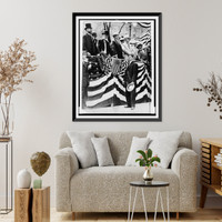Jim Thorpe greeted by Mayor Gaynor (third from left) and other dignitaries in Olympic ceremony at City Hall, Antique Wall Art