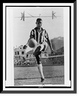 Pel&eacute;, full-length portrait, kicking soccer ball in the air, Vintage Wall Art