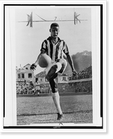 Pel&eacute;, full-length portrait, kicking soccer ball in the air, Vintage Wall Art