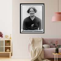 Gertrude Ederle, half-length portrait, facing front, during baseball practice, Vintage Poster