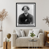 Gertrude Ederle, half-length portrait, facing front, during baseball practice, Vintage Poster