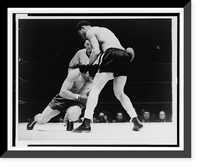 Joe Louis, back to camera, knocks Max Schmeling to the canvas during heavyweight title boxing match at Yankee Stadium, Antique Wall Art